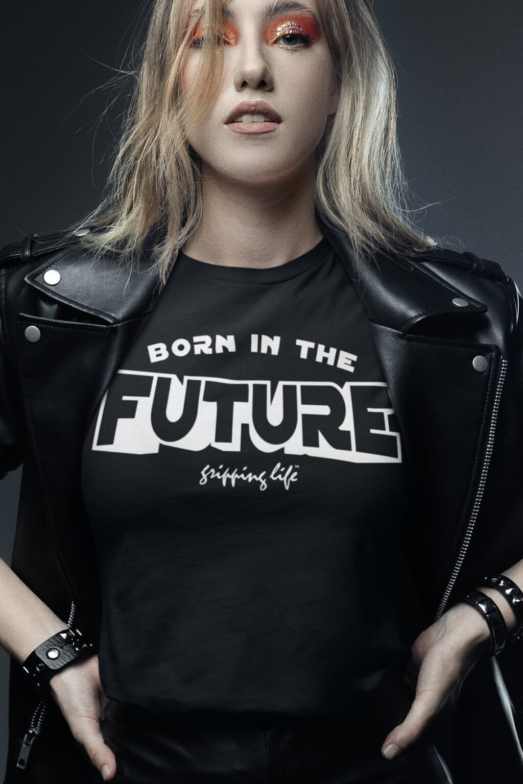 Born In The Future By Gripping Life - From The Future Black Tee