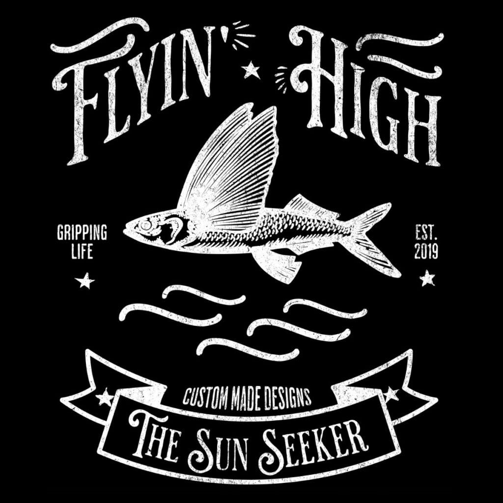 Design By Gripping Life - Flying Fish - Flying High - The Sun Seeker - Black