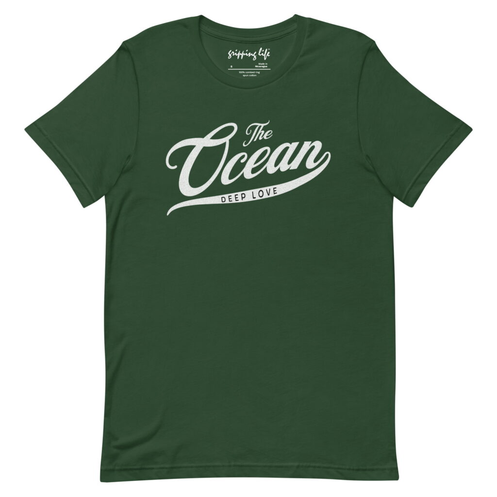 Save The Ocean By Gripping Life T-Shirt - Forest