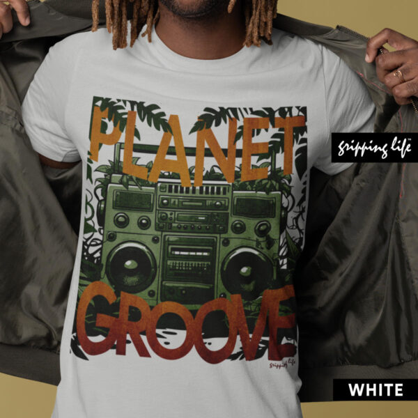 Eco Warrior T-Shirt - Planet Groove by Gripping Life - White