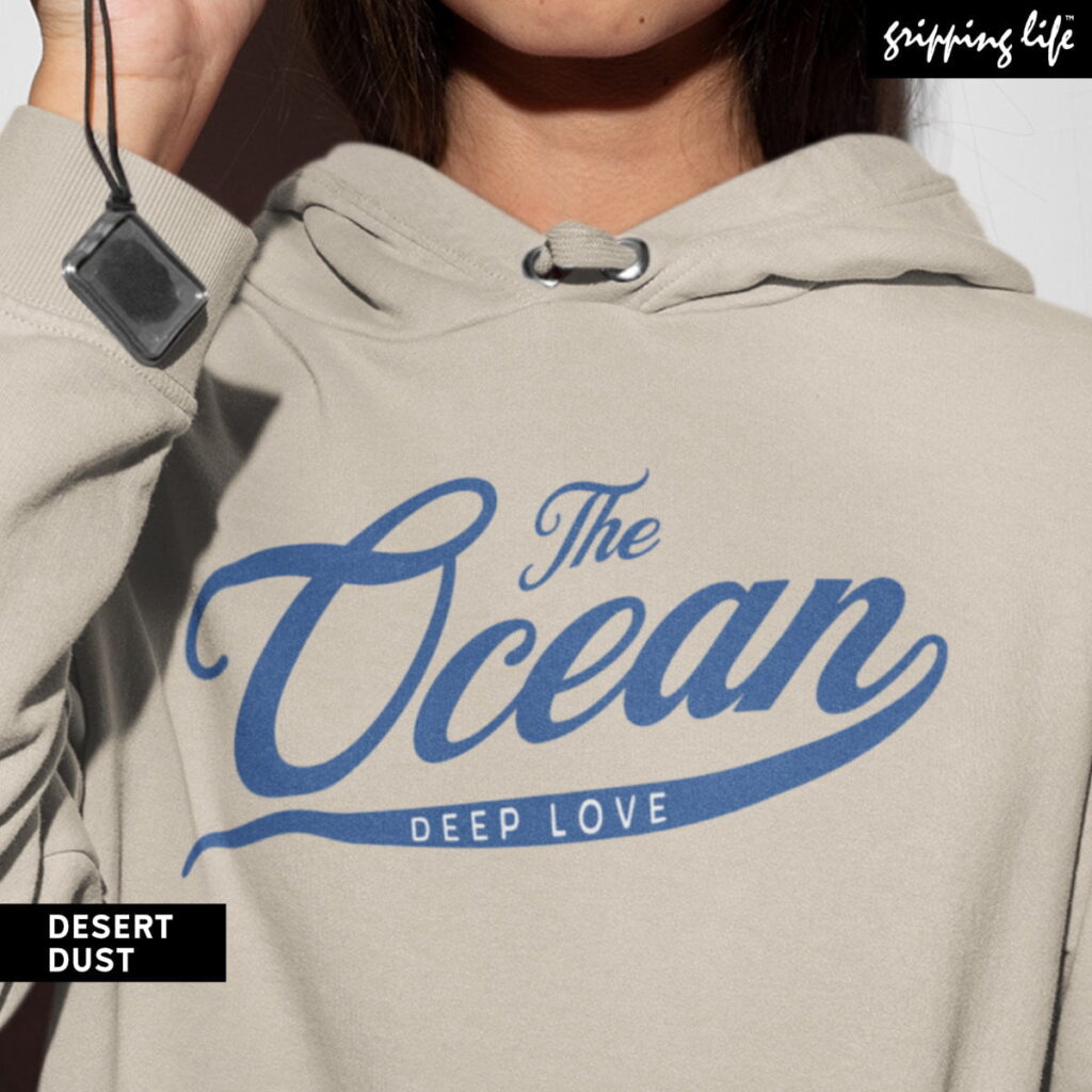 The Ocean - Vitamin Sea - Organic Hoodie By Gripping Life - Desert Dust