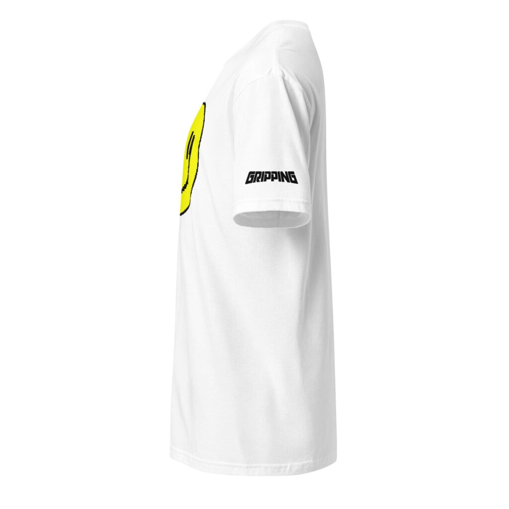 Acid House Smiley Face With Headphones T-Shirt By Gripping Life - White