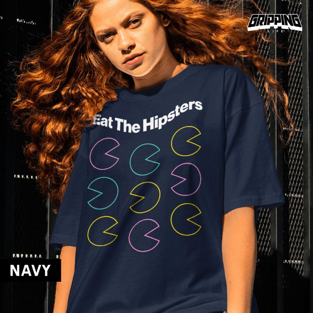 Anti Mainstream Pac-Man inspired Design by Gripping Life - Navy
