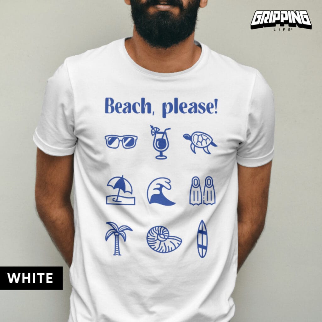 Beach Please! Different Beach Related Designs By Gripping Life - White