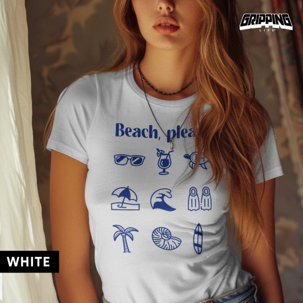 Beach Please! Different Beach Related Designs By Gripping Life - White