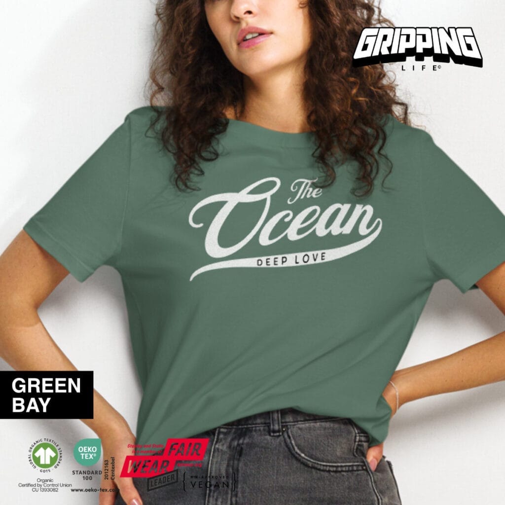 Deep Sea - Save The Ocean Organic T-Shirt By Gripping Life And Stanley/Stella - Green Bay