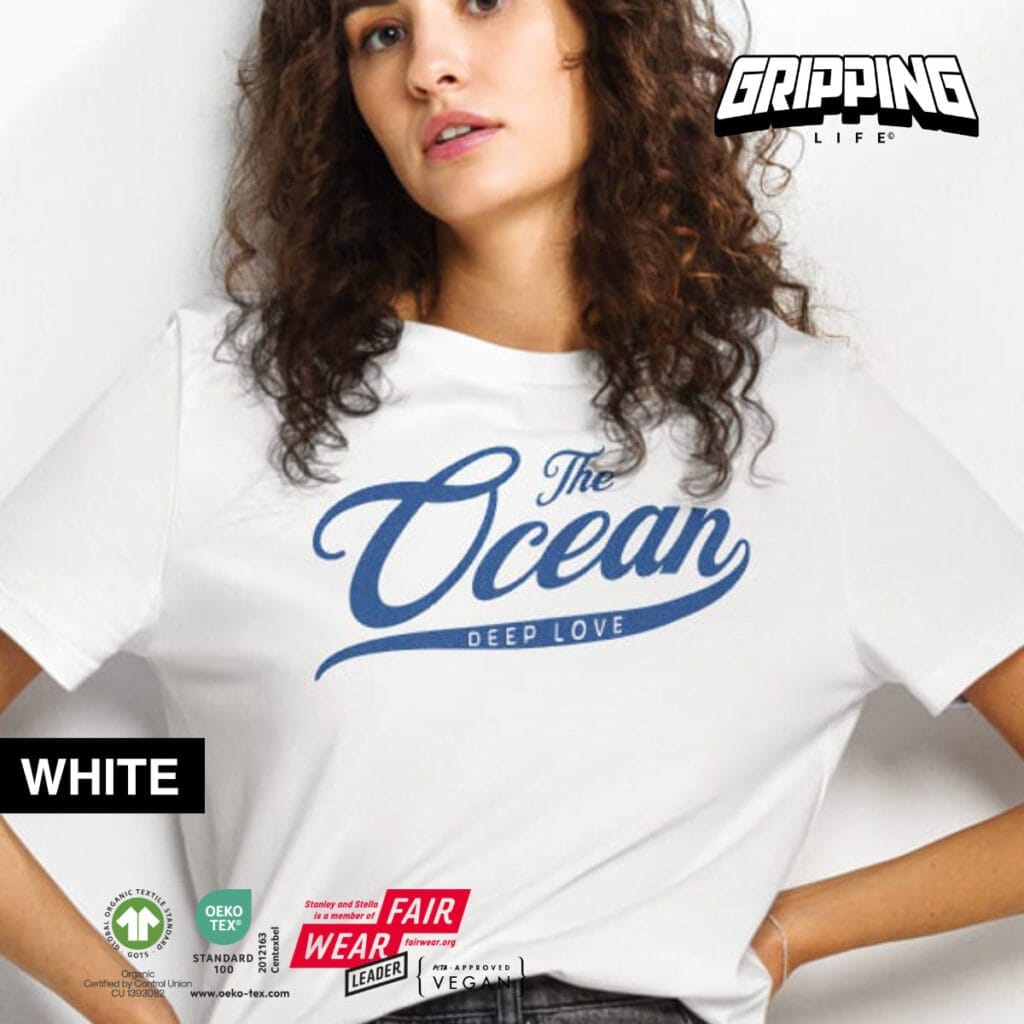Deep Sea - Save The Ocean Organic T-Shirt By Gripping Life And Stanley/Stella - White