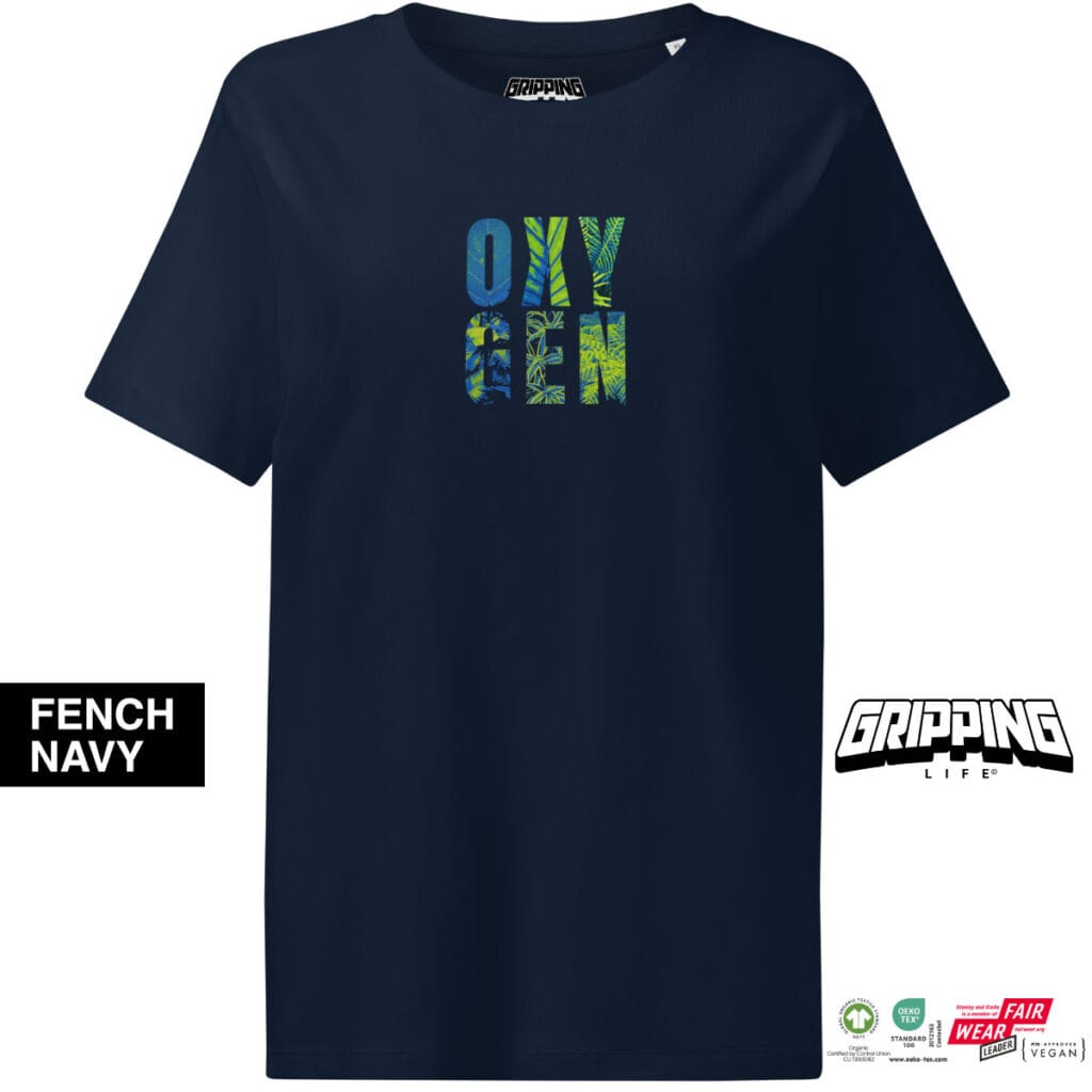 Oxygen O2 Women'S Organic T-Shirt By Gripping Life And Stanley/Stella - French Navy
