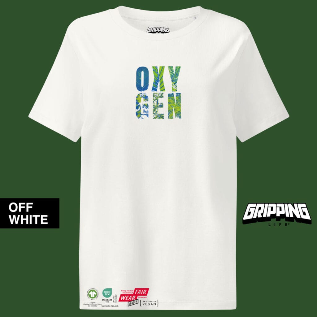 Oxygen O2 Womens-Organic T-Shirt By Gripping Life And Stanley/Stella - Off White