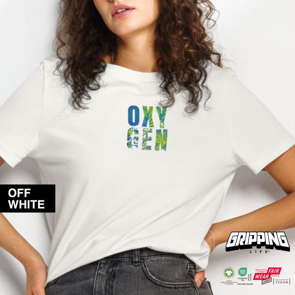 Oxygen O2 Womens-Organic T-Shirt By Gripping Life And Stanley/Stella - Off White